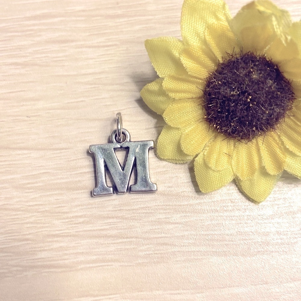 Sterling Silver Initial 'M' Pendant